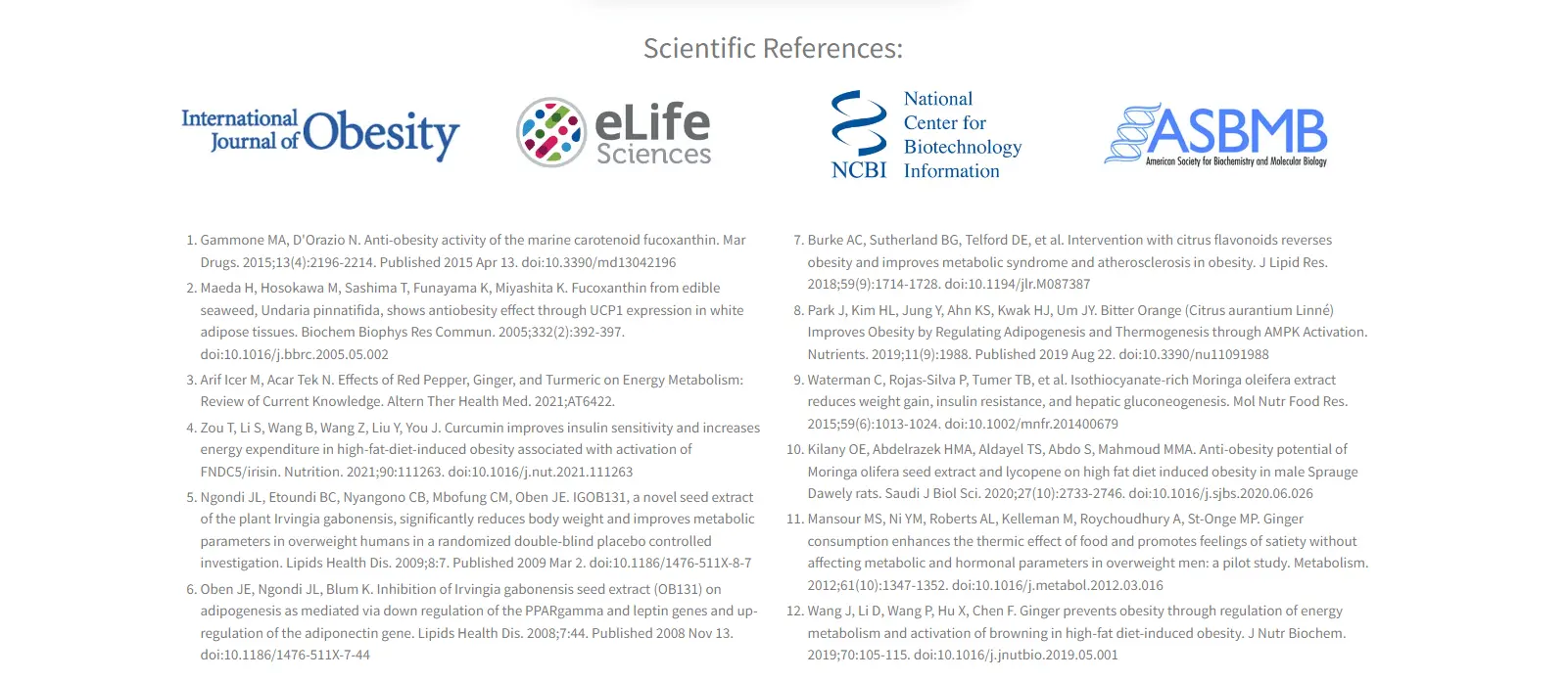 Alpilean Scientific references